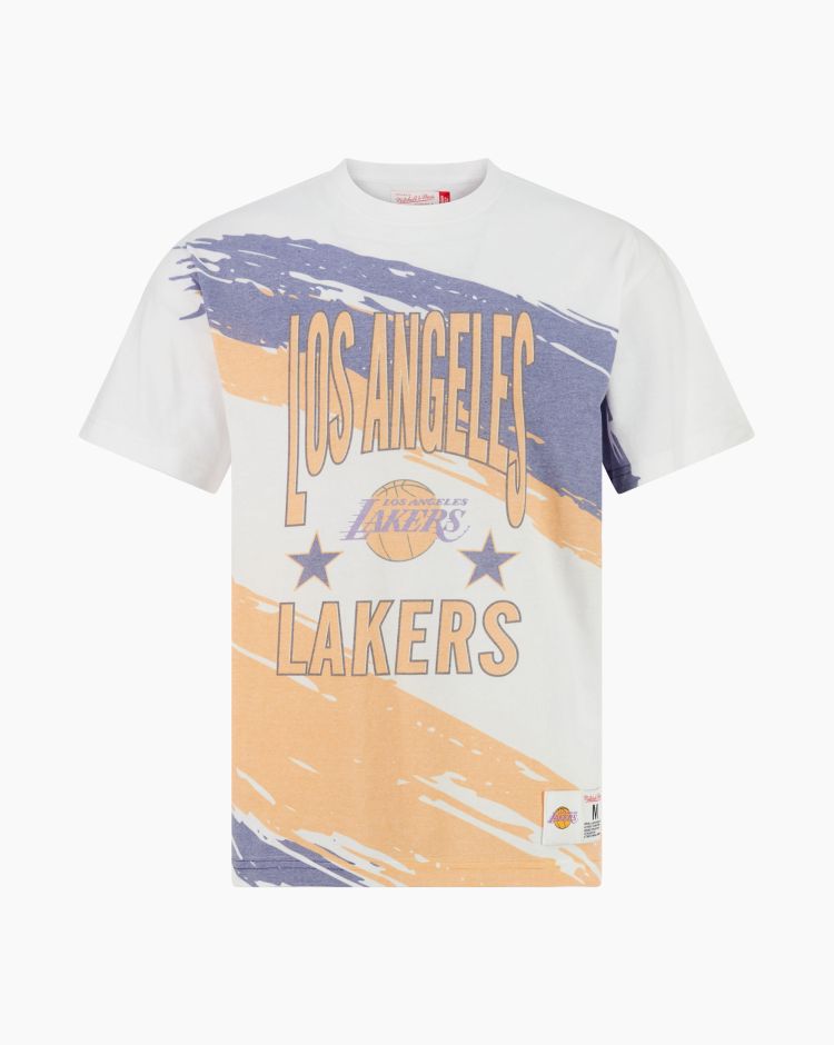 Mitchell&Ness T-Shirt Los Angeles Lakers NBA Paintbrush Sublimated Viola Uomo