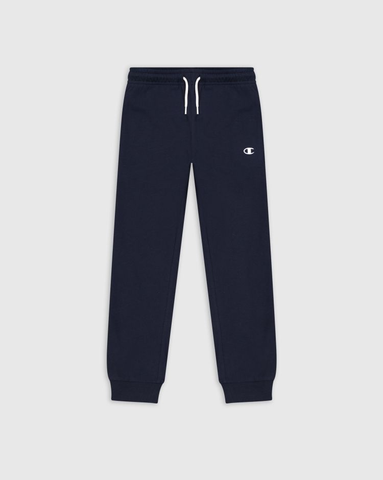 Champion Pantaloni Con Polsino A Coste Blu Bambino