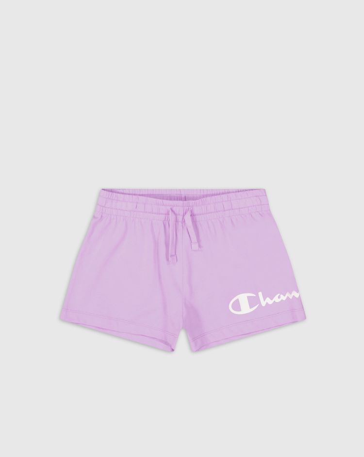 Champion Shorts Con Logo Champion - Bambina Viola Bambina