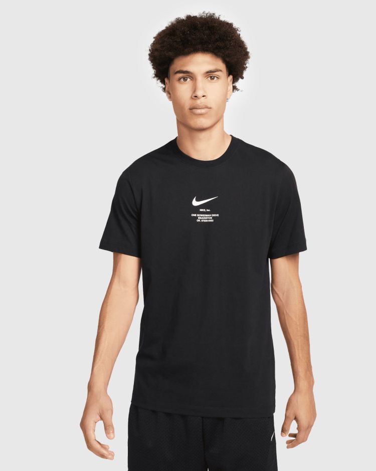 Nike T-Shirt Sportswear Big Swoosh Nero Uomo
