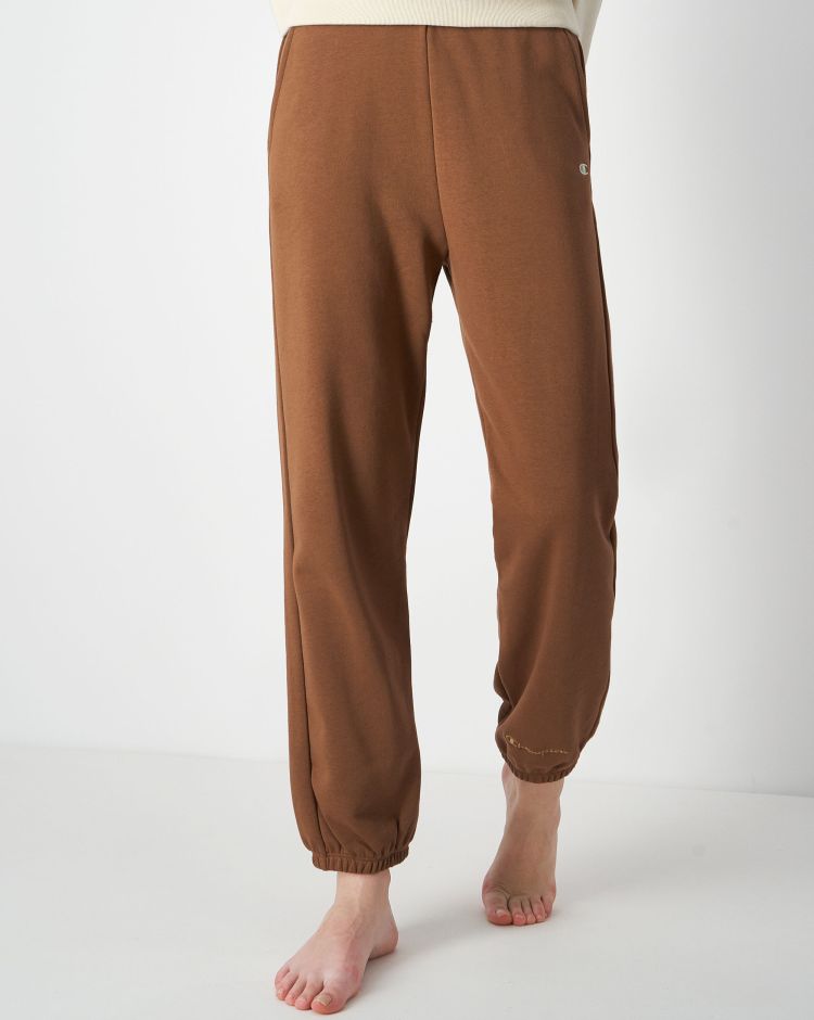 Champion Pantaloni Eco-Friendly A Vita Alta  Marrone Donna