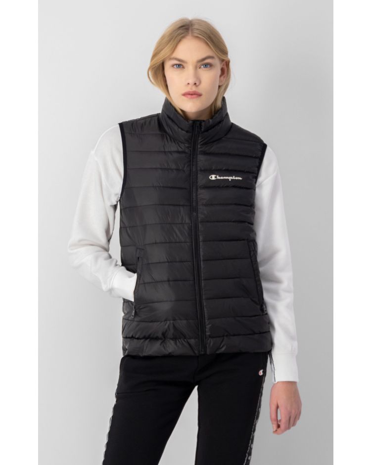 Champion Gilet Outdoor Leggero Con C Logo Nero Donna