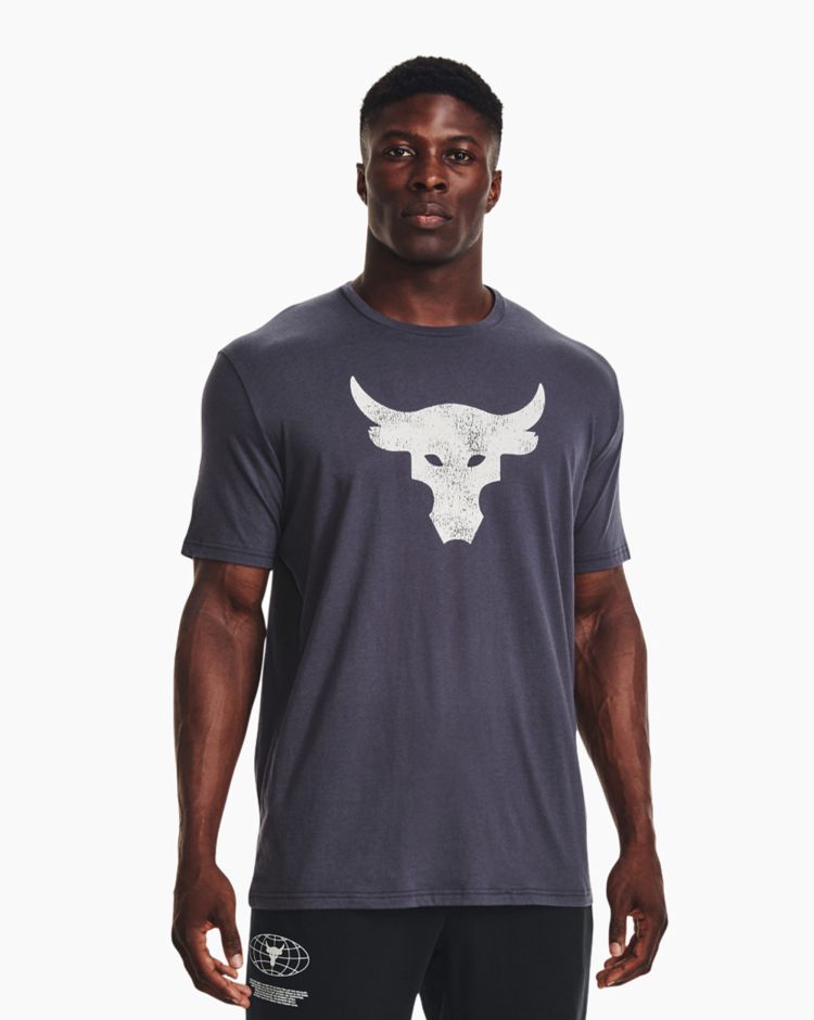 Under Armour Project Rock T-Shirt Brahma Bull Grigio Uomo