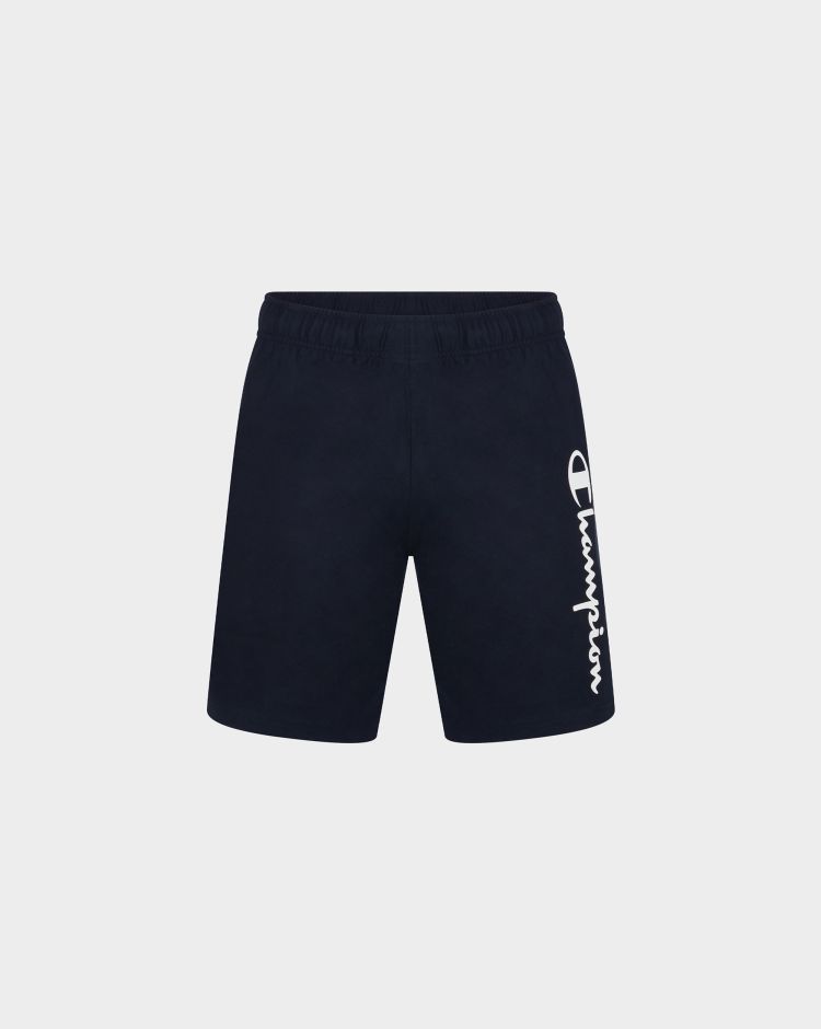Champion Shorts Jersey Big Logo Blu Uomo