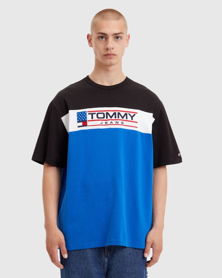 Tommy Hilfiger T-Shirt Oversize Modern Sport Nero Uomo