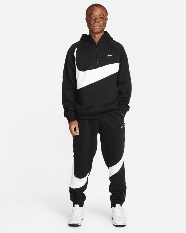 Nike Joggers Swoosh In Fleece Nero Uomo