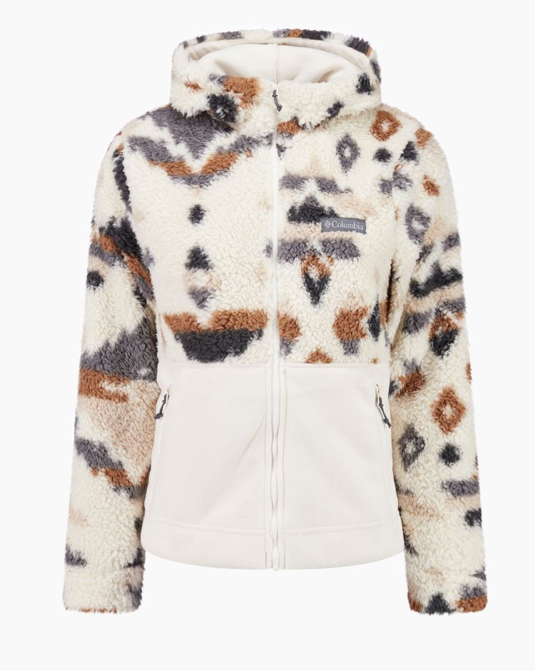 Columbia Felpa Con Cappuccio Full Zip Winter Pass Sherpa Bianco Donna