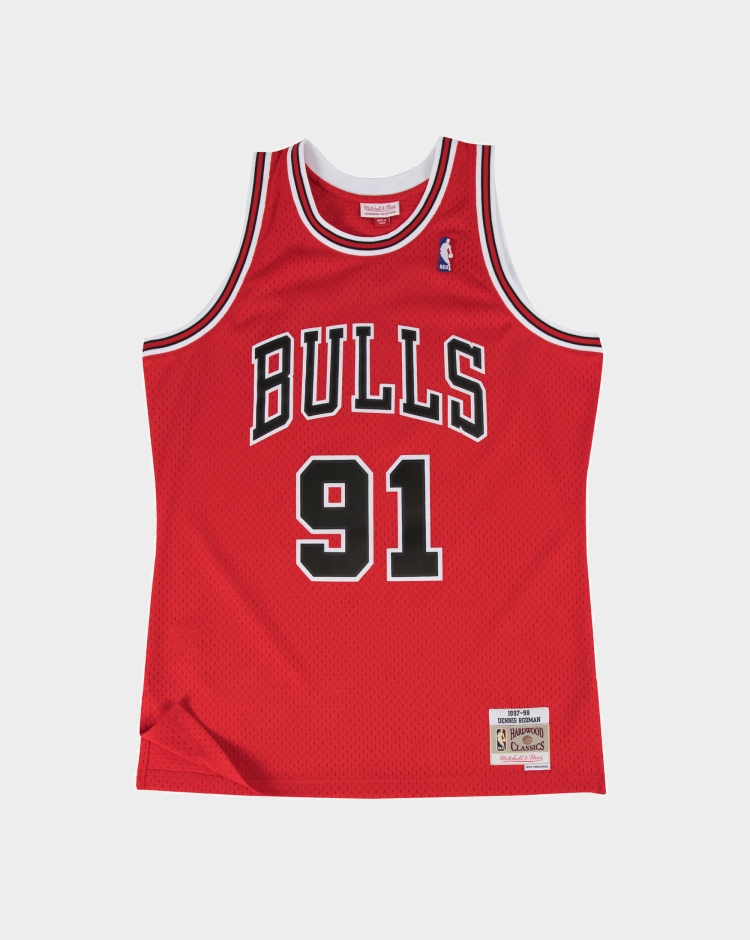 Mitchell&Ness Canotta Chicago Bulls Dennis Rodman 97-98 Rosso Uomo
