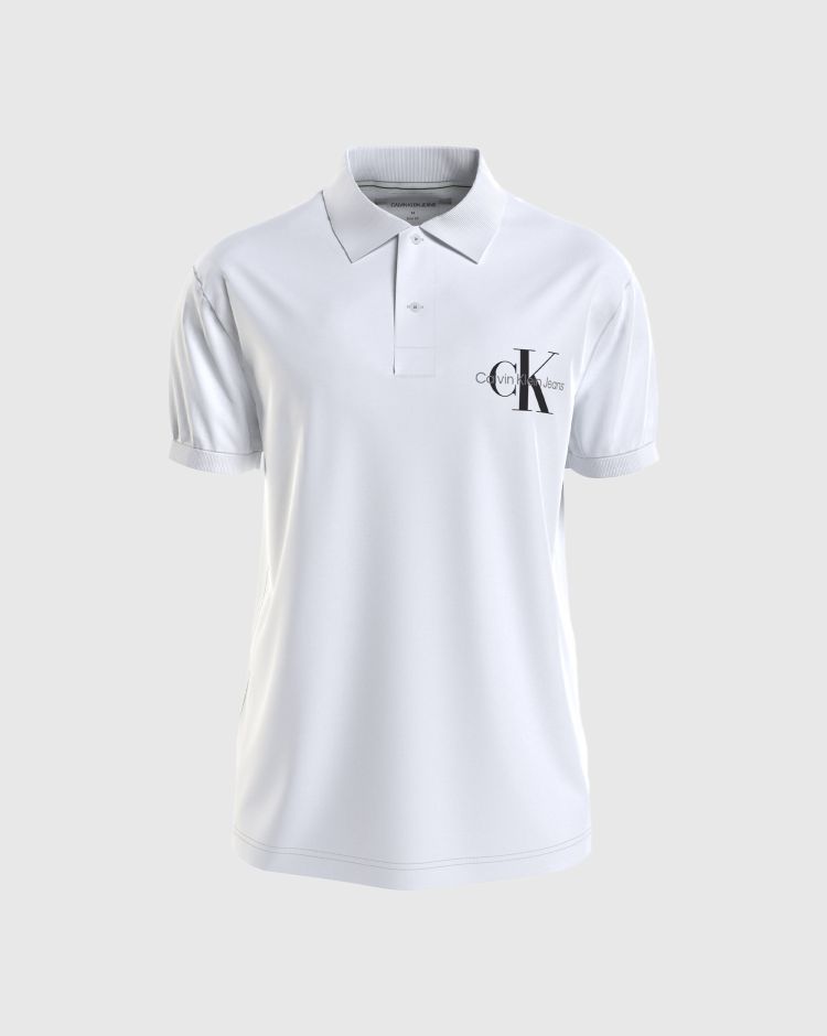 Calvin Klein Polo Seasonal Monologo Bianco Uomo