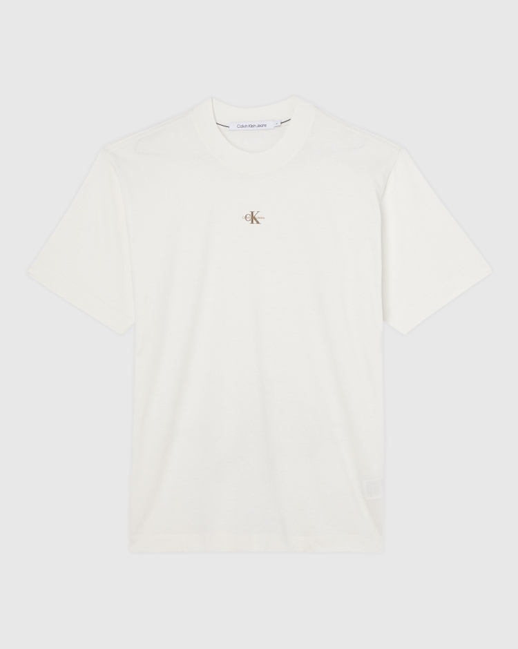 Calvin Klein T-Shirt Archival Monologo Back Bianco Uomo