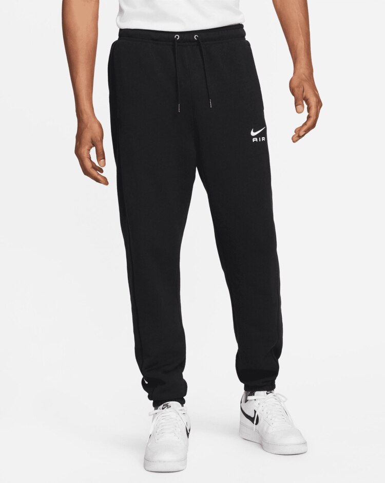 Nike Pantaloni Air French Terry Nero Uomo