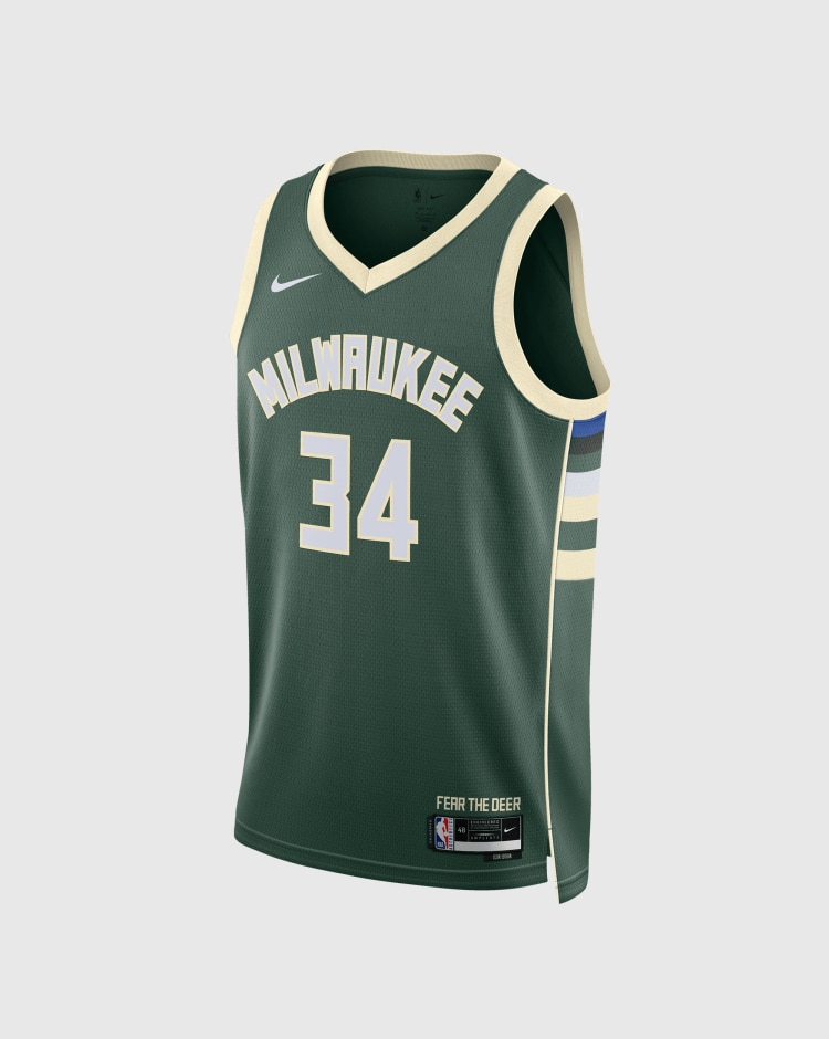 Nike NBA Canotta Milwaukee Bucks Icon Edition 2022/23 Antetokounmpo Verde Uomo
