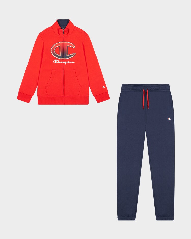 Champion Tuta Full Zip Rosso Bambino