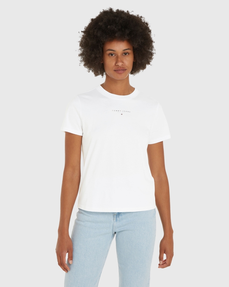 Tommy Hilfiger T-Shirt Essential Logo Regular Fit Bianco Donna