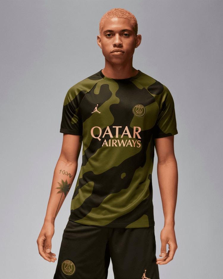 Nike Jordan Pre Match Paris Saint-Germain Dri-Fit Verde Uomo