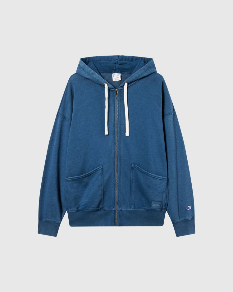 Felpa Full Zip Con Cappuccio Time Capsule Blu Uomo