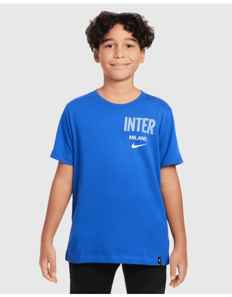 T-Shirt Inter Stacked Blu Bambino