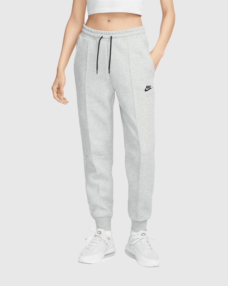 Nike Joggers Sportswear Tech Fleece Mid-Rise Grigio Donna
