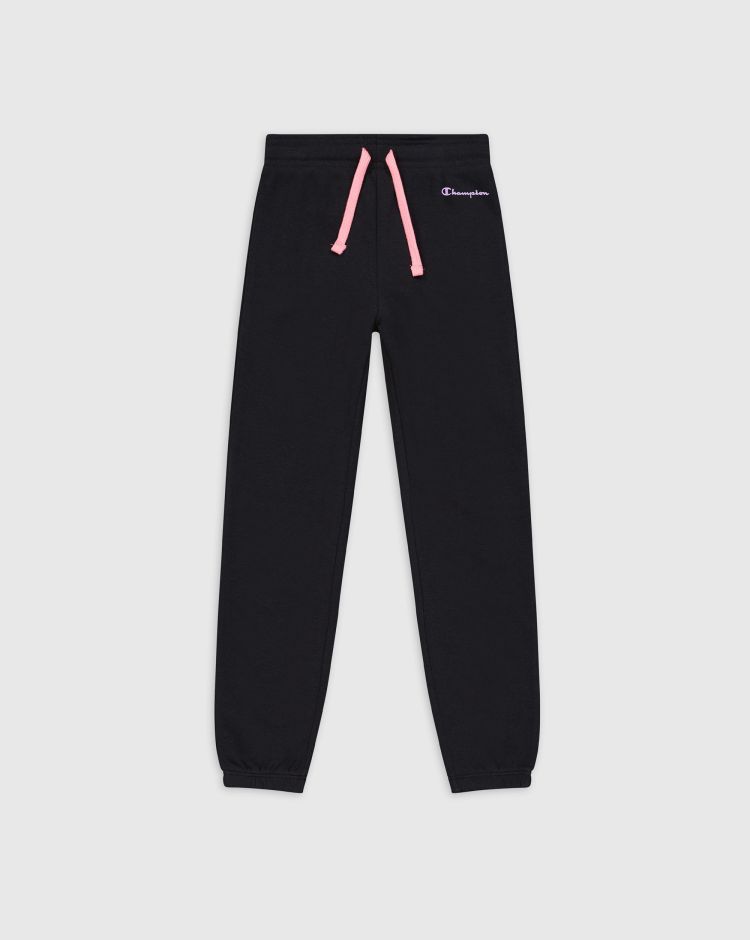 Champion Pantaloni Con Colisse e Polsini Nero Bambina