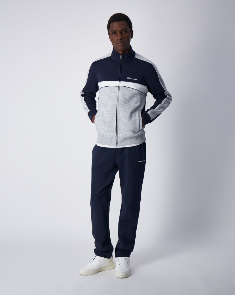 Champion Tuta Full Zip a Collo Alto Moni Logo Blu Uomo