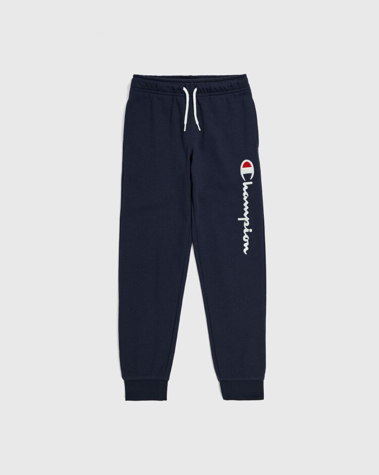 Champion Pantaloni Da Tuta Primaverili Con Logo Ricamato Blu Bambino