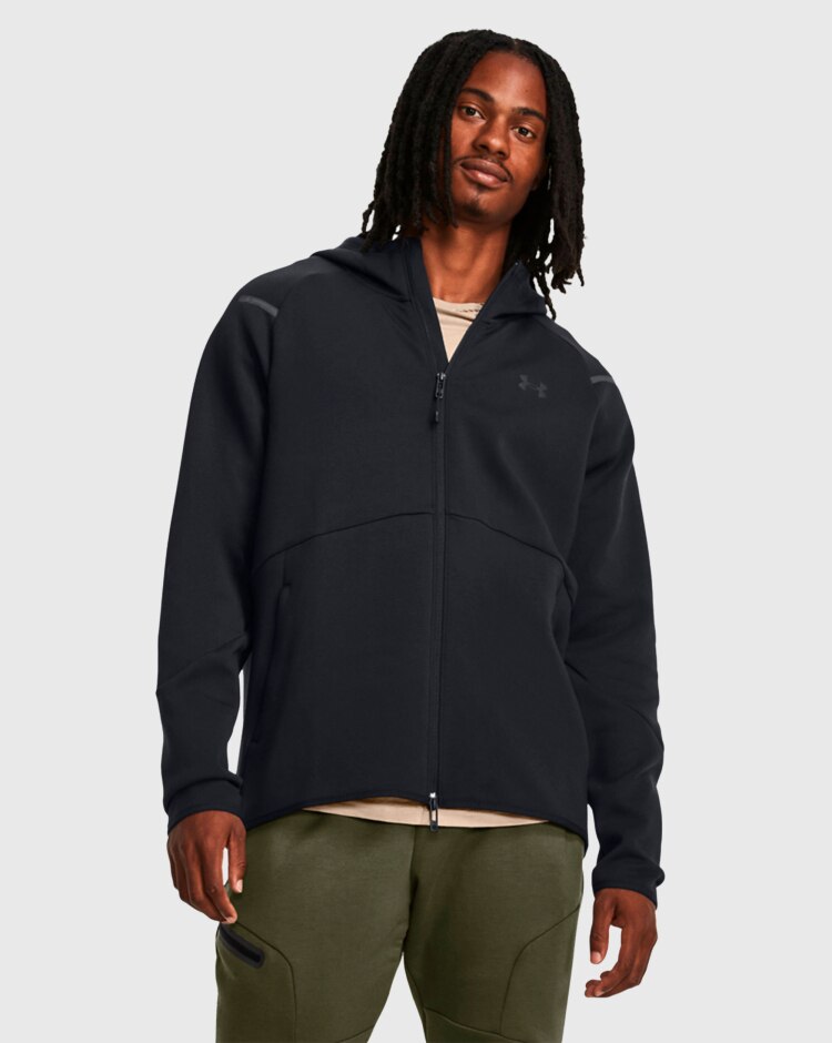 Under Armour Felpa Unstoppable Fleece Full-Zip Nero Uomo