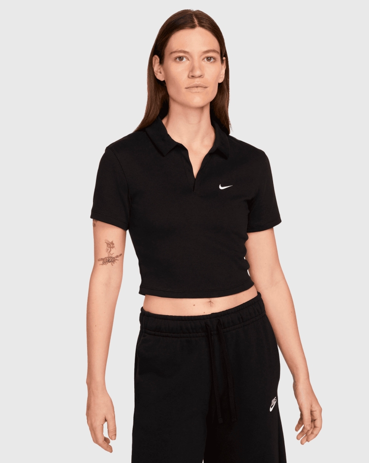 Nike Polo Sportswear Essential Nero Donna