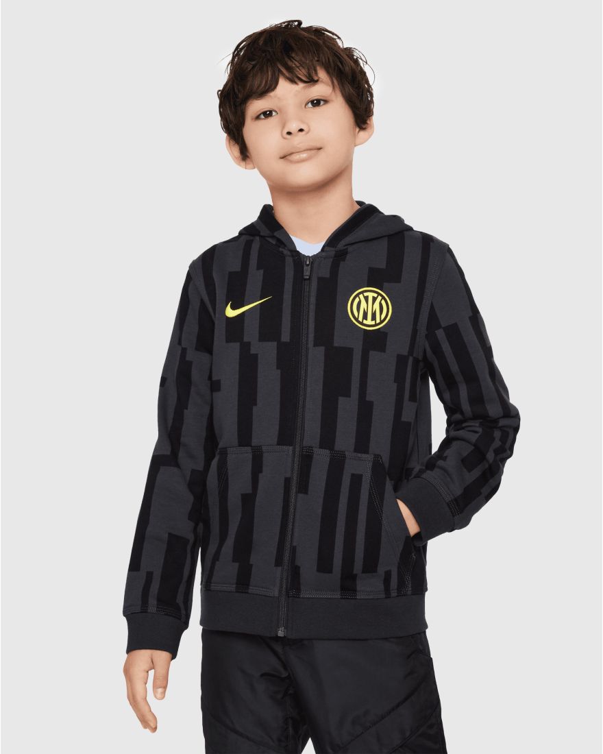 Nike Felpa Inter in French Terry Nero Bambino