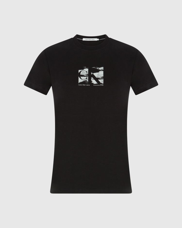 Calvin Klein T-Shirt Small Box Logo Nero Uomo