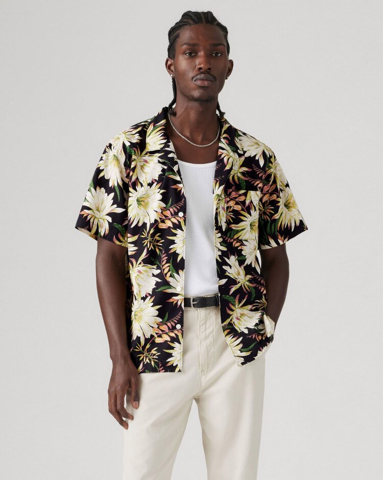 T-Shirt Sunset Camp Nero Uomo