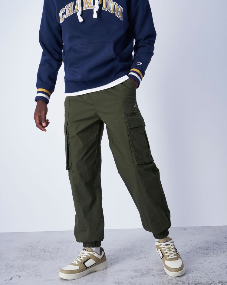 Champion Pantalone Cargo Custom Fit Con Polsino Grigio Uomo