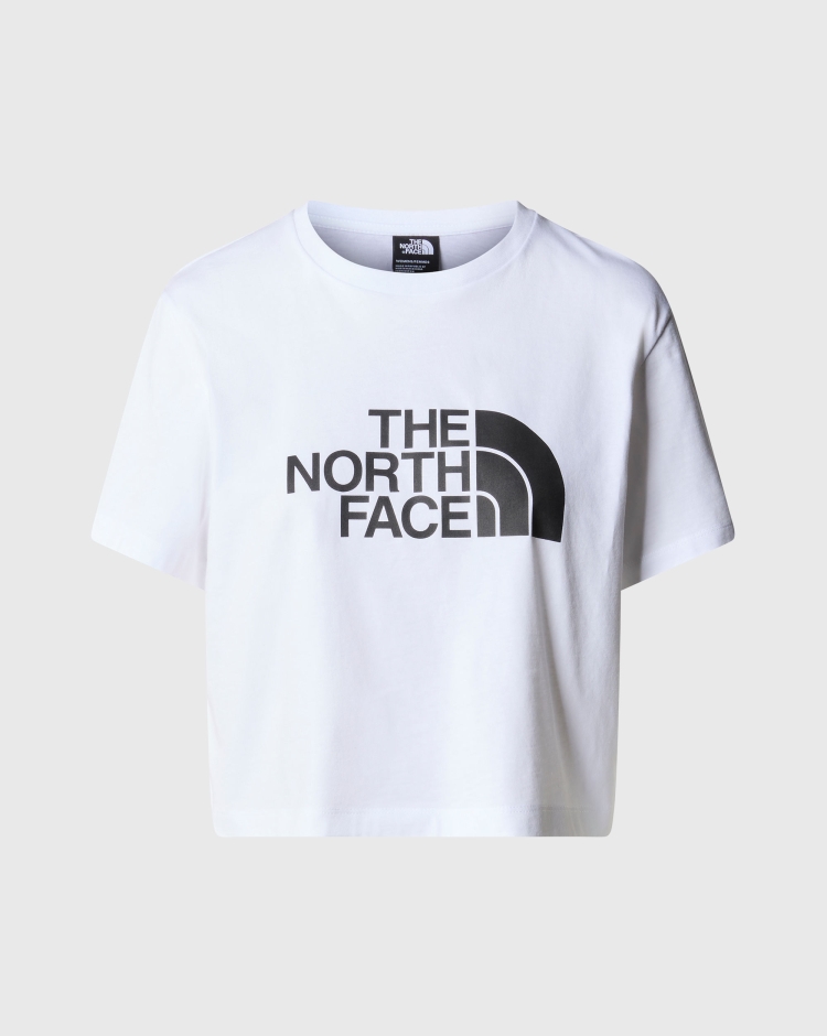 The North Face T-Shirt Easy Cropped Bianco Donna