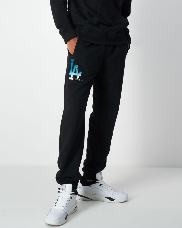 Champion Pantaloni Con Interno Felpato Pesante MLB Nero Uomo