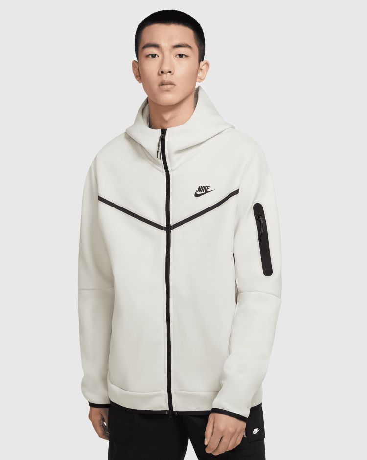 Nike Felpa Sportswear Tech Fleece Full Zip Con Cappuccio Nero Uomo
