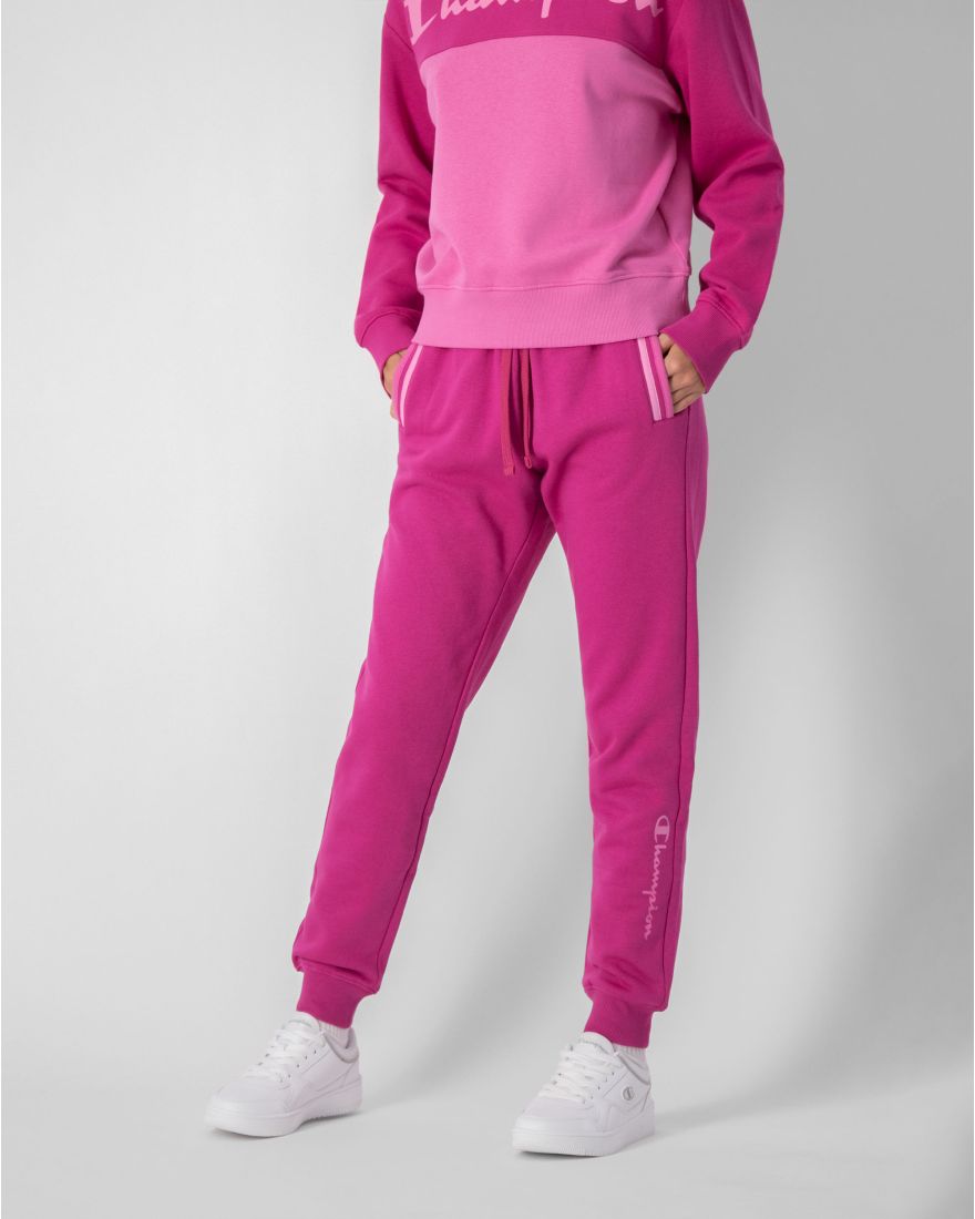 Champion Pantaloni Da Tuta Con Dettagli Colorati E Interno Felpato Rosa  Donna Rosa