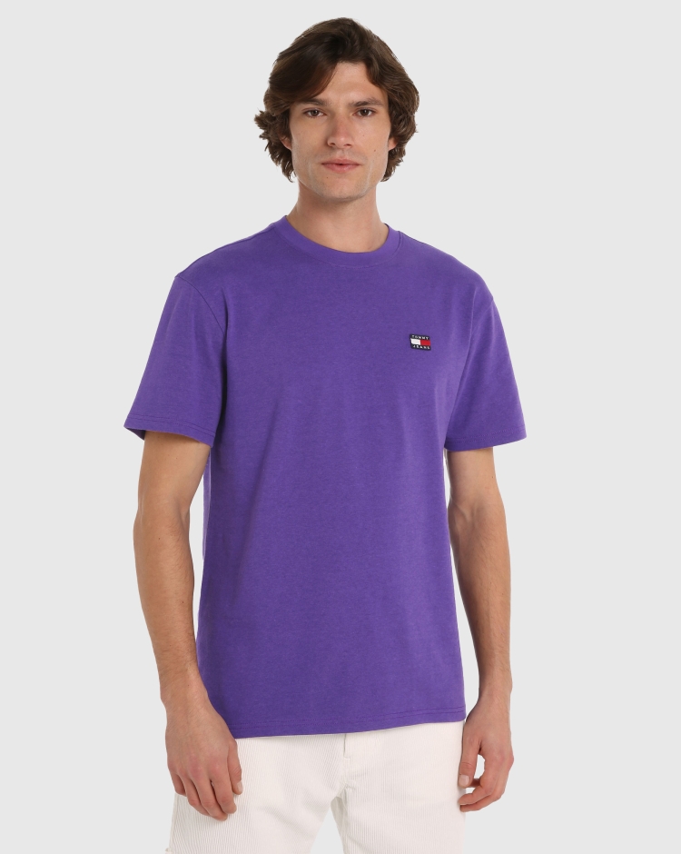 Tommy Hilfiger T-Shirt Classic Badge Viola Uomo