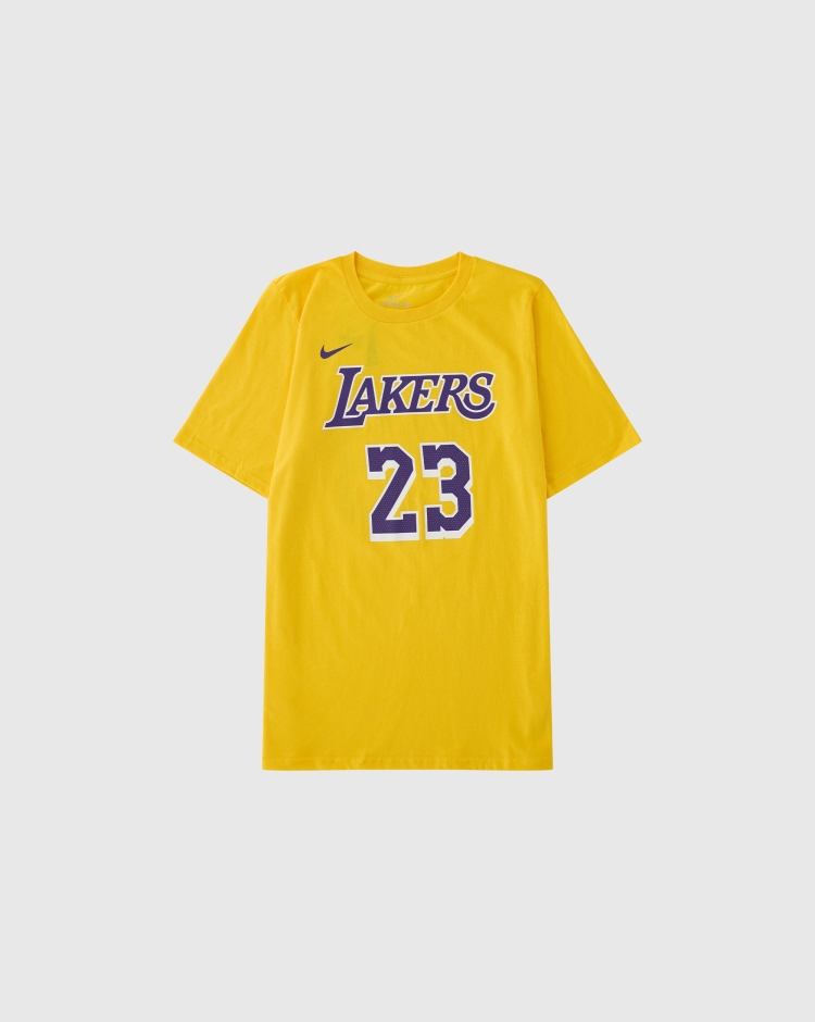 Nike NBA T-Shirt N&N Los Angeles Lakers LeBron James Giallo Bambino