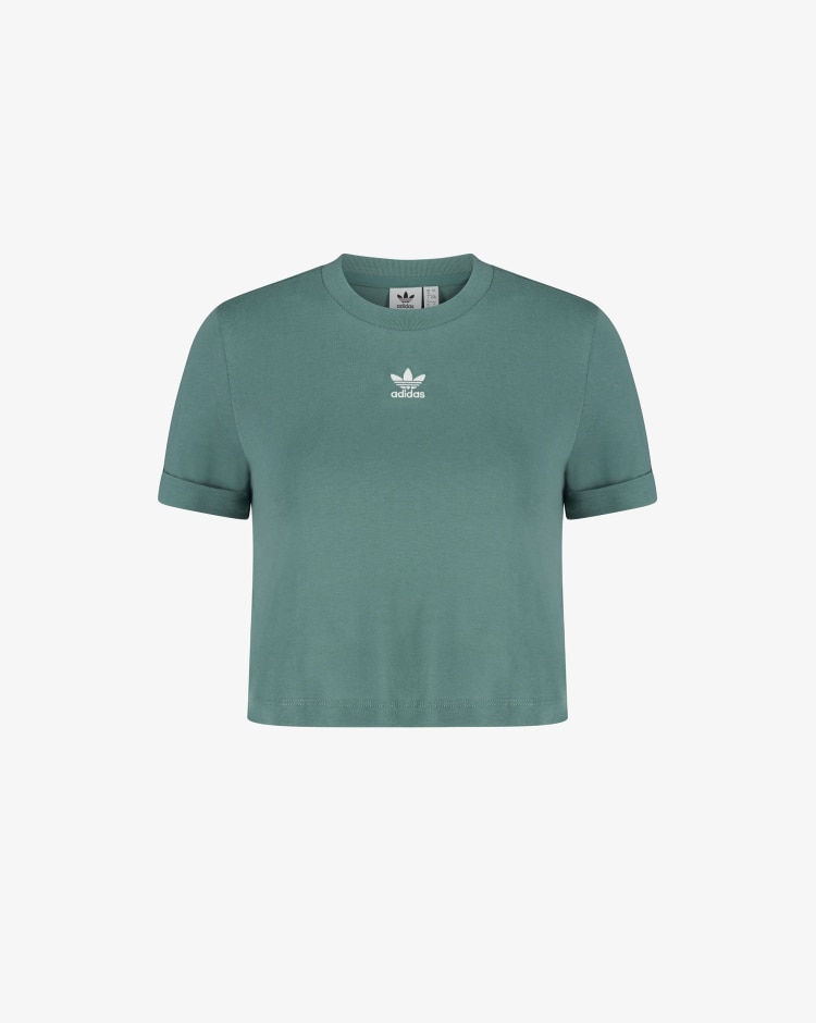 Adidas Originals T-shirt Adicolor Classics Roll-Up Sleeve Crop Donna
