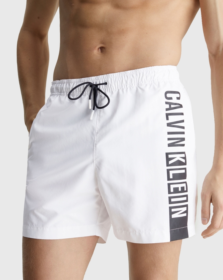 Calvin Klein Pantaloncini Da Bagno Con Cordoncino Medio - Intense Power Bianco Uomo