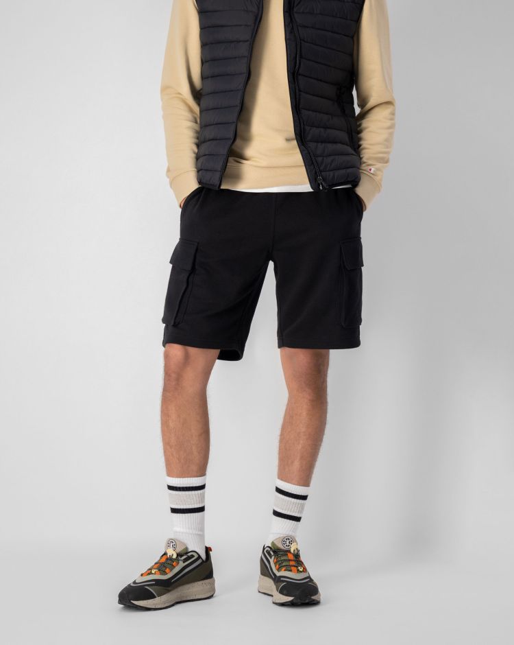 Champion Shorts Cargo Con C Logo Nero Uomo