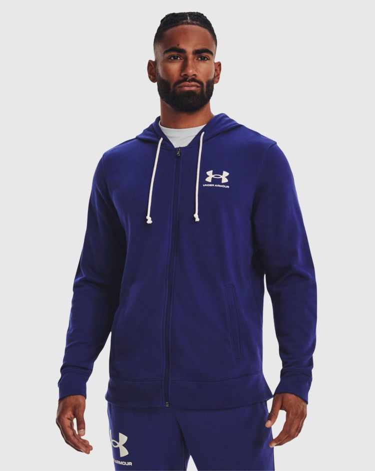 Under Armour UA Rival Terry Full Zip Blu Uomo