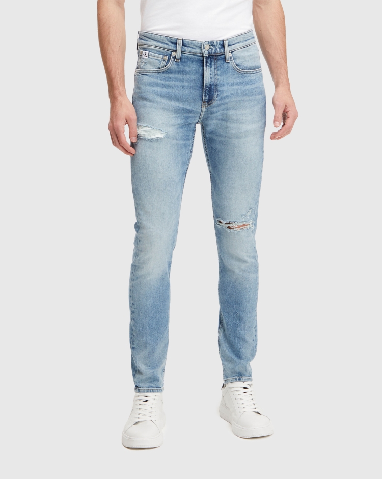 Calvin Klein Slim Taper Jeans Blu Uomo