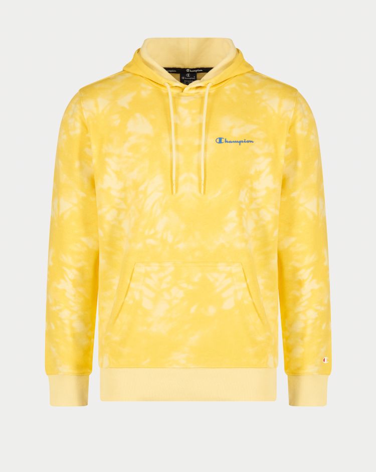 Champion Felpa Con Cappuccio All Over Giallo Uomo