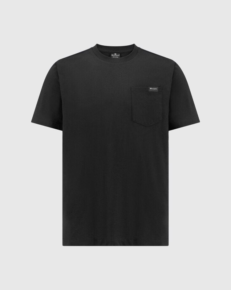 Champion T-Shirt Comfort-Fit Tonal Logo Nero Uomo