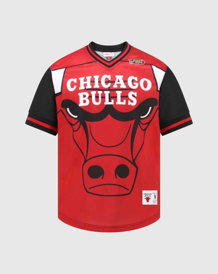 Mitchell&Ness NBA Jumbotron 3.0 T-Shirt Con Scollo a V Chicago Bulls Uomo
