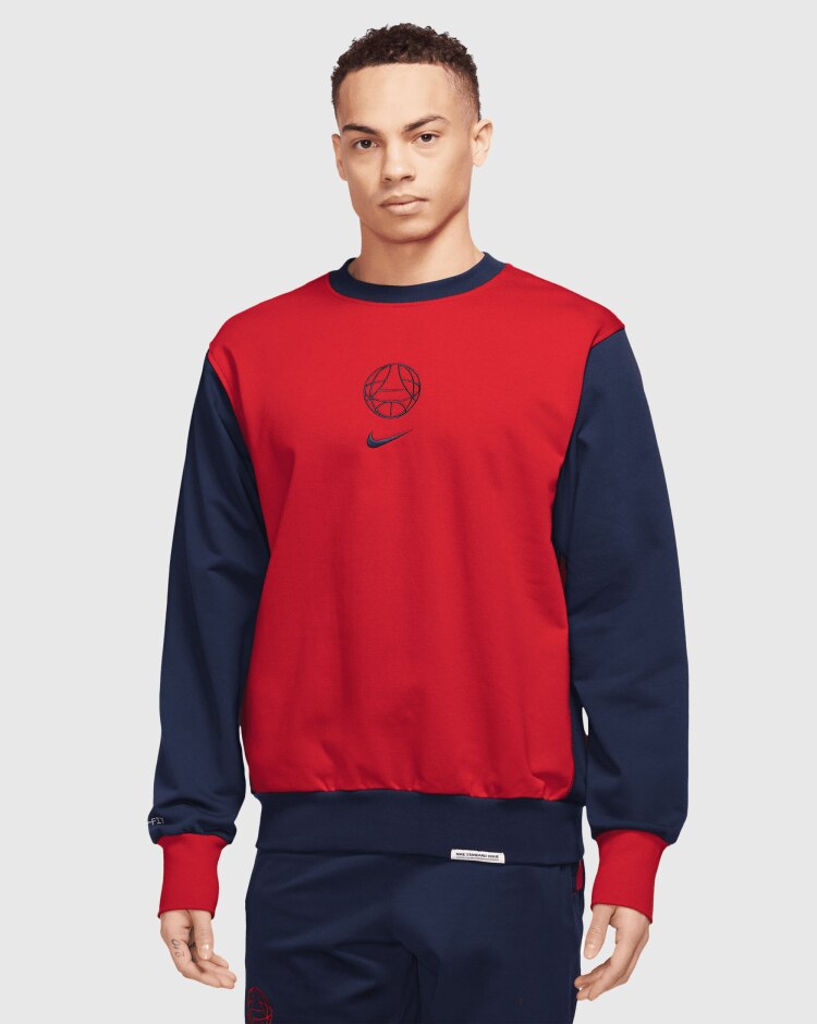 Nike Felpa Girocollo Fleece Travel Paris Saint Grmain Rosso Uomo