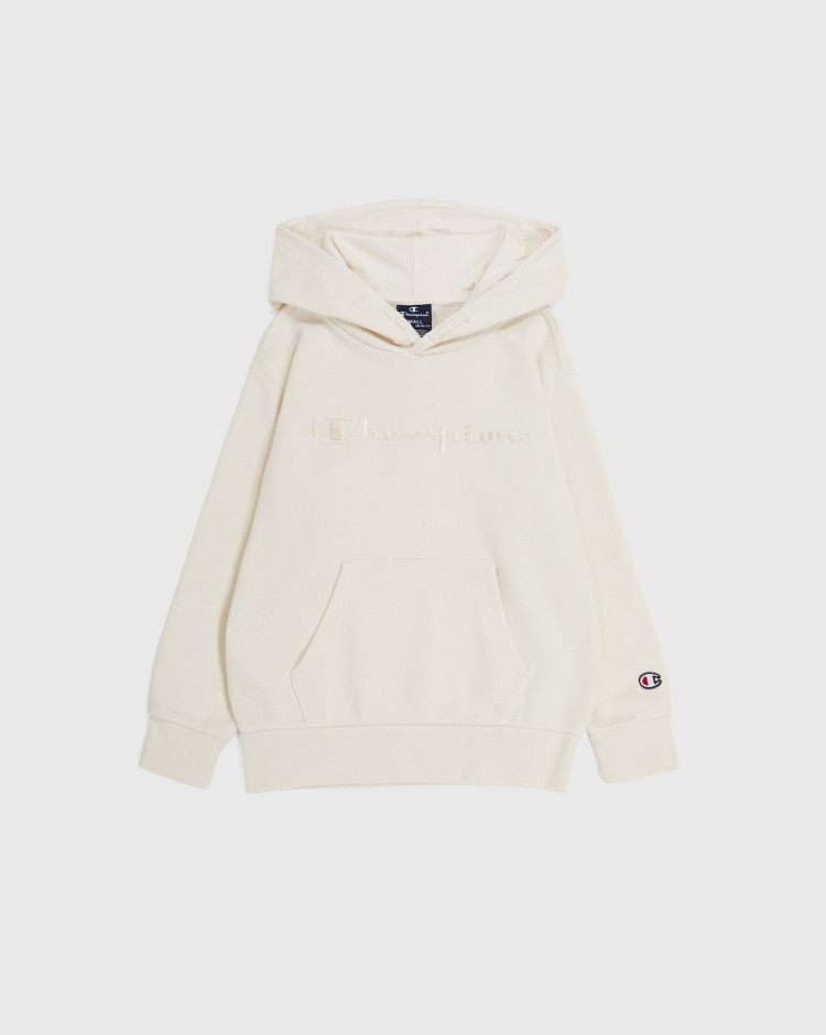 Champion Felpa Con Cappuccio Con Logo Tonal Grigio Bambino