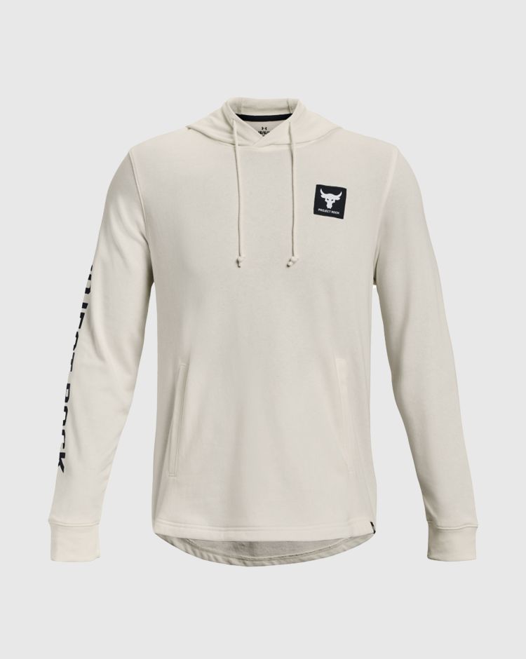 Under Armour Felpa con cappuccio Project Rock Terry Bianco Uomo