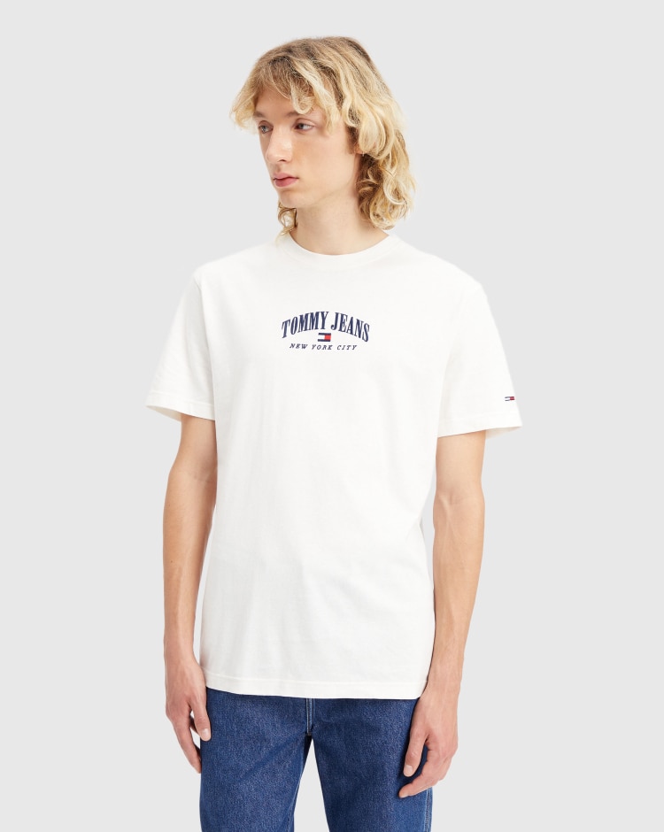 Tommy Hilfiger T-Shirt Varsity Classic Fit Bianco Uomo