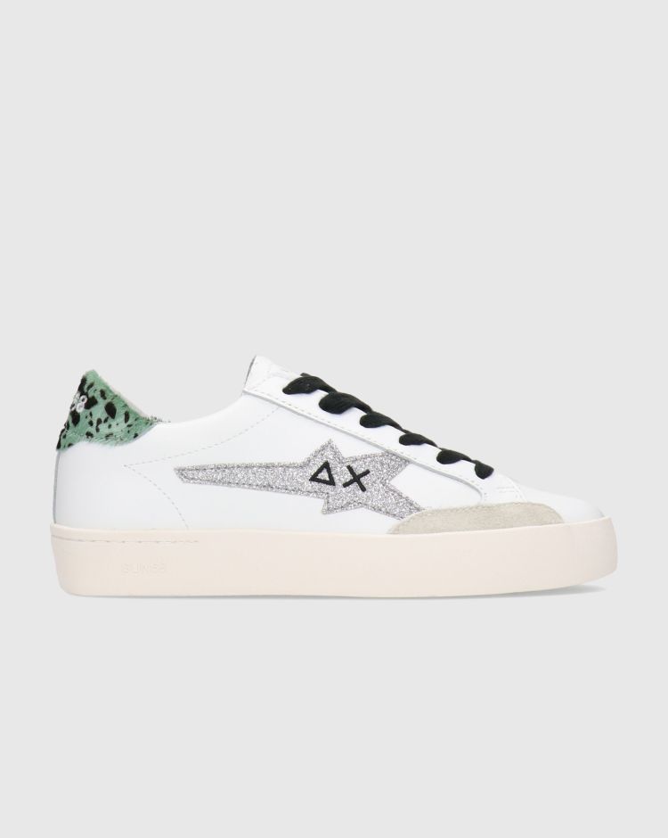 Sun68 Katy Leather Bianco E Argento Donna